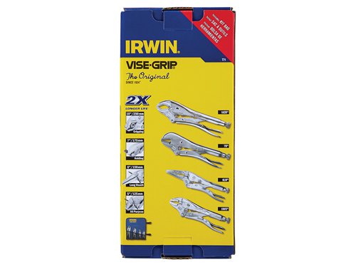 4 Piece T71 Pliers Set contains the following:1 x 5WR Fast Release??? Curved Jaw Locking Pliers 127mm1 x 6LN Fast Release??? Long Nose Locking Pliers 150mm1 x 7R Fast Release??? Straight Jaw Locking Pliers 175mm1 x 10CR Curved Jaw Locking Pliers 254mm