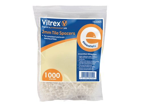 VIT102005 Vitrex Essential Tile Spacers 2mm (Pack 1000)