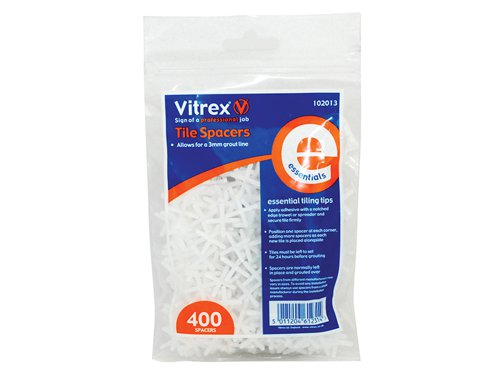 VIT102013 Vitrex Essential Tile Spacers 3mm (Pack 400)