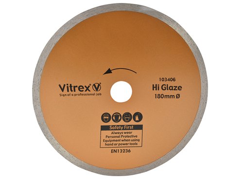 VIT103406 Vitrex Hi Glaze Diamond Blade 180mm