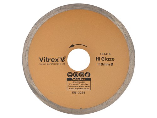 VIT103416 Vitrex Hi Glaze Diamond Blade 110mm
