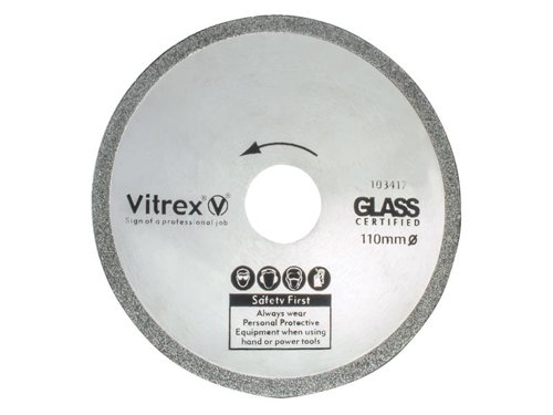 VIT103417 Vitrex Glass Diamond Blade 110mm
