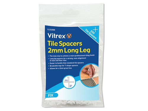VITLLS2500 Vitrex Long Leg Spacer 2mm (Pack 500)