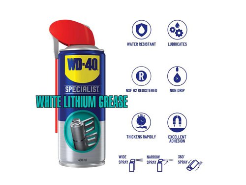 W/D44390 WD-40® WD-40 Specialist® White Lithium Grease 400ml