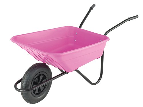 WALBSHPKPDD Walsall Boxed 90L Pink Polypropylene Wheelbarrow