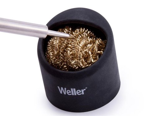 Weller Brass Wire Sponge Cleaner with Holder