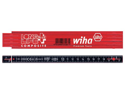 WHA37067 Wiha LongLife Plus Composite Folding Ruler 2m