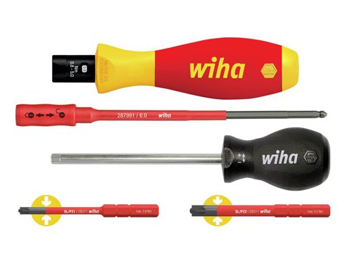 Wiha TorqueVario®-S electric Screwdriver Set, 5 Piece