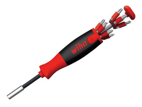 Wiha LiftUp 25 Magnetic Screwdriver with Bit Magazine (SL, PH, PZ, TX)