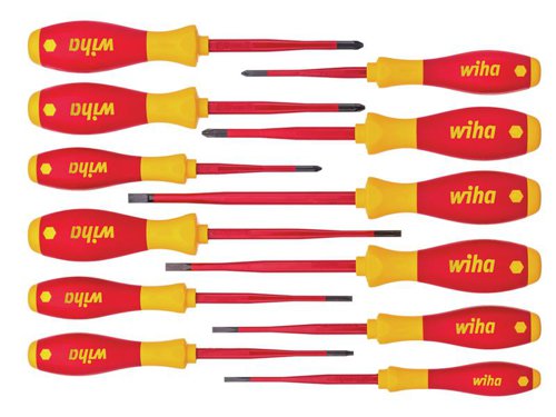 Wiha SoftFinish® electric slimFix Screwdriver Set, 12 Piece