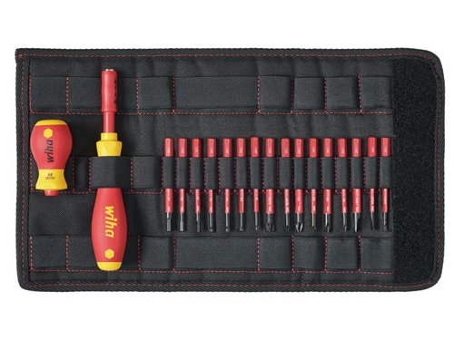 Wiha SoftFinish® electric slimVario Screwdriver Set, 19 Piece