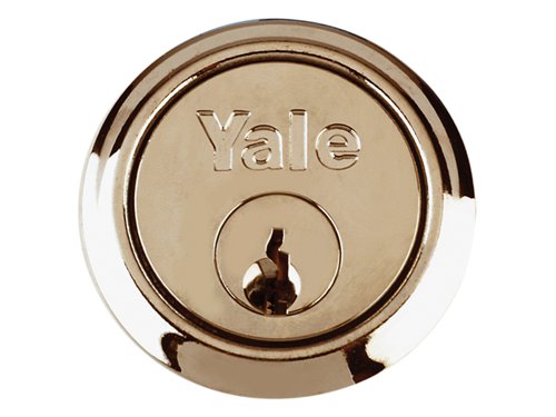 Yale Locks P1109 Replacement Rim Cylinder & 2 Keys Polished Brass Finish Visi