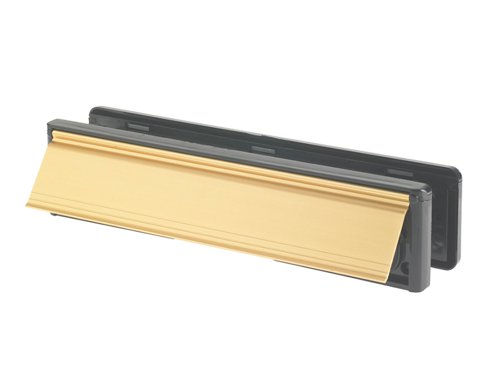 This universal-fit letterplate from Yale provides an excellent external weather seal and an internal draught seal to protect the home from the outside elements. Internal brushes reduce heat loss and an external foam seal prevents weather ingress. Its sleeve width of 254mm ensures that it can take full A4 size post without bending - a common problem for other letterplates. Internal and external thumb handles make it easy to open the flaps and it's fully sprung flaps have high endurance (tested to 40,000 cycles). The external flap is designed to open 147° for generous posting access.Supplied with a 40/40 adjustable sleeve set for door thicknesses of 38-78mm.Suitable for Timber, PVCu and Composite doors.Available in six different colours. Supplied in a visi-pack.The Yale YALLP440634C Letter Plate has the following specifications:Colour: Gold