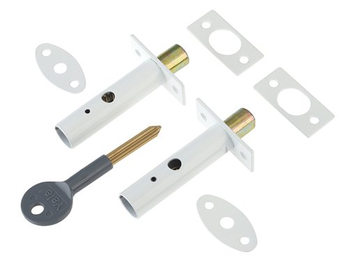 Yale Locks PM444 Door Security Bolts White Finish Visi of 2