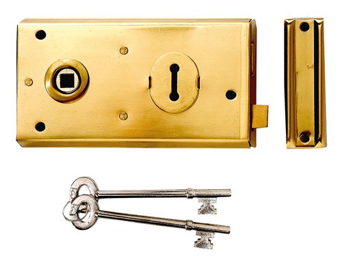 YALP401PB Yale Locks P401 Rim Lock Polished Brass Finish 138 x 76mm Visi