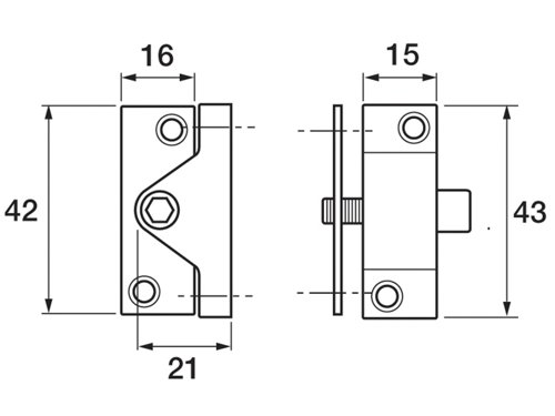 YALV8K1184EB Yale Locks 8K118 Economy Window Lock Electro Brass Finish Pack of 4 Visi