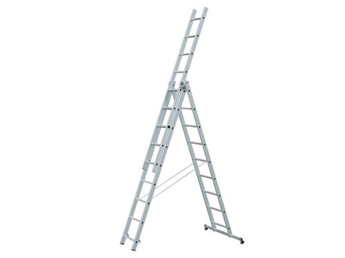 ZAR48984 Zarges Light Trade Combination Ladder 3-Part 3 x 11 Rungs