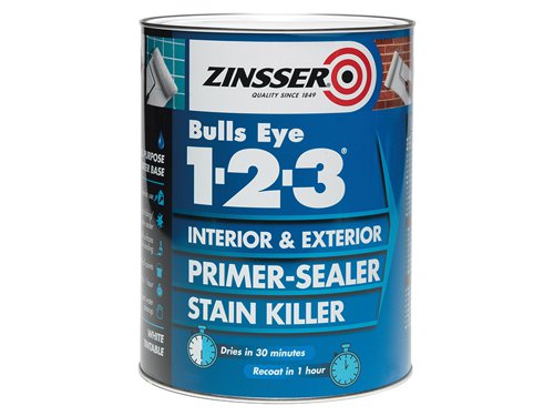 Zinsser Bulls Eye® 1-2-3 Primer & Sealer Paint 2.5 litre