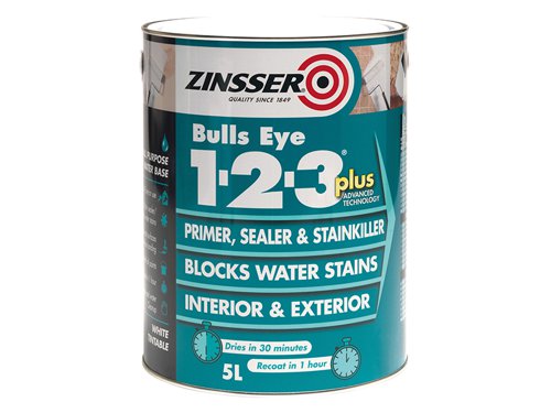 Zinsser Bulls Eye® 1-2-3 Plus Primer, Sealer & Stain Killer White 1 litre