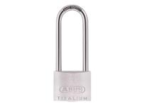 ABUS Mechanical 64TI/50mm TITALIUM™ Padlock 80mm Long Shackle Keyed Alike KA6511