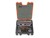 Bahco S800 1/4 & 1/2in Drive Socket Set, 77 Piece