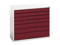 Bott Verso 7 Drawer Cabinet 1050 x 900mm Crimson Red