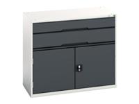 Bott Verso 2 Drawer + Cupboard 900 x 1050mm Anthracite Grey
