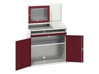 Bott Verso Computer Cupboard 1050 x 550 x 1650mm Crimson Red