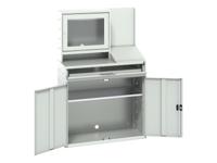 Bott Verso Computer Cupboard 1050 x 550 x 1650mm Light Grey