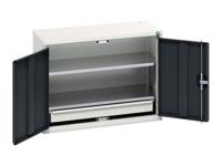 Bott Verso Economy Wall Cupboard 2 Shelf + 1 Drawer 800mm Anthracite Grey