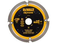 DEWALT Extreme PCD Fibre Cement Saw Blade 190 x 30mm x 4T