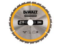 DEWALT Stationary Construction Circular Saw Blade 216 x 30mm x 24T ATB/Neg