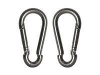 Faithfull Fire Brigade Snap Hook Stainless Steel 6mm (Pack 2)