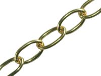 Faithfull Oval Chain 2.3mm x 10m Polished Brass
