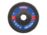 Faithfull Zirconia Abrasive Jumbo Flap Disc ZA120 125mm