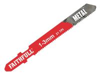 Faithfull 8009-HSS Metal Cutting Jigsaw Blades Pack of 5 T118A