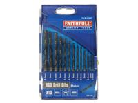 Faithfull HSS Jobber Drill Bit Set, 13 Piece (1.5-6.5mm)