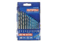 Faithfull Professional HSS Jobber Drill Bit Set, 13 Piece (1.5 - 6.5mm)
