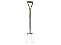 Faithfull Prestige Stainless Steel Border Fork Ash Handle