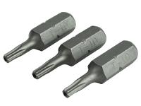 Faithfull Security S2 Grade Steel Screwdriver Bits T10S x 25mm (Pack 3)