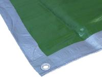 Faithfull Tarpaulin Green/Silver 5.4 x 3.6m (18 x 12ft) 80gsm