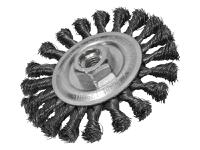 Faithfull Circular Wire Brush 115 x 12mm M14x2 Bore, 0.35mm Wire