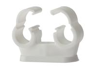 ForgeFix Pipe Clip Double Cliplock 15mm Box 50