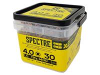 ForgeFix Spectreâ„¢ PZ Compatible Wood Screw CSK ZYP 4.0 x 30mm Tub 1400