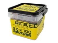ForgeFix Spectreâ„¢ PZ Compatible Wood Screw CSK ZYP 5.0 x 100mm Tub 300