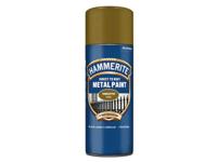 Hammerite Direct to Rust Smooth Finish Aerosol Gold 400ml