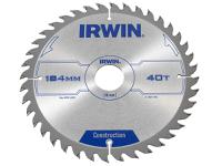 IRWIN® Construction Circular Saw Blade 184 x 30mm x 40T ATB