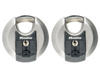 Master Lock Excell™ Stainless Steel Discus 70mm Padlock Keyed Alike x 2