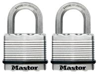 Master Lock Excell™ Laminated Steel 50mm Padlock - 25mm Shackle - Keyed Alike x 2