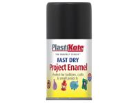 PlastiKote Fast Dry Enamel Aerosol Gloss Black 100ml